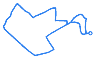 Route shape for Route 8 at Cardiff (Llanishen) DTC