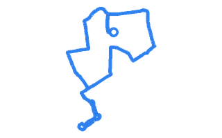 Route shape for Route 10 at Cardiff (Llanishen) DTC