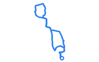 Route shape for Route 13 at Cardiff (Llanishen) DTC
