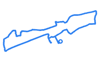 Route shape for Route 1 at Cardington DTC