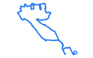 Route shape for Route 7 at Cardington DTC