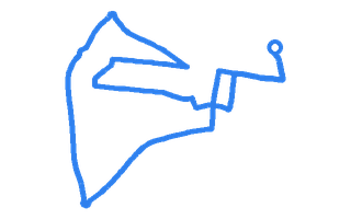 Route shape for Route 9 at Carlisle DTC