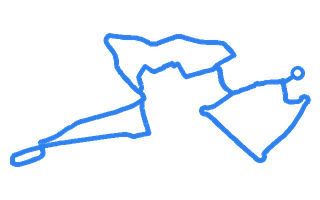 Route shape for Route 3 at Carmarthen DTC