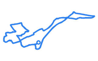 Route shape for Route 4 at Carmarthen DTC