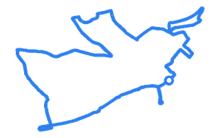 Route shape for Route 8 at Carmarthen DTC