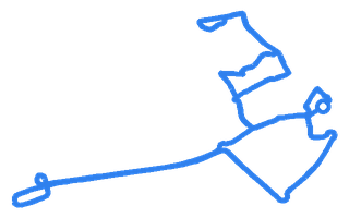 Route shape for Route 11 at Carmarthen DTC