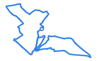 Route shape for Route 13 at Carmarthen DTC