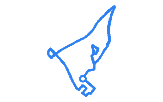 Route shape for Route 1 at Castle Douglas DTC