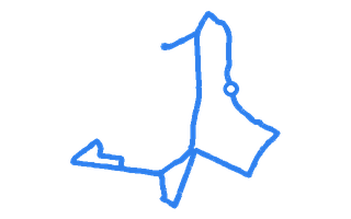 Route shape for Route 1 at Chadderton (Oldham) DTC