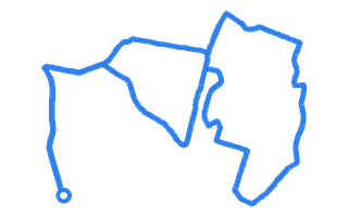 Route shape for Route 2 (NEW) at Chadderton (Oldham) DTC