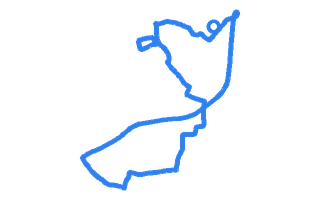 Route shape for Route 1 at Chelmsford DTC (Witham)