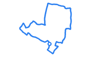 Route shape for Route 1 at Cheltenham DTC