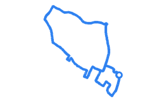 Route shape for Route 11 (NEW) at Cheltenham DTC