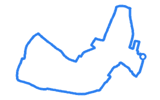 Route shape for Route 14 at Cheltenham DTC