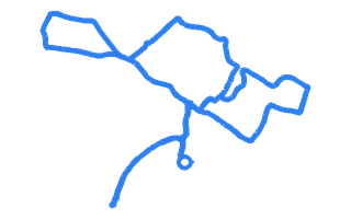Route shape for Route 5 at Chertsey DTC