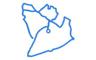 Route shape for Route 9 at Chertsey DTC