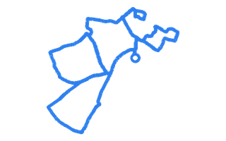 Route shape for Route 11 at Chertsey DTC