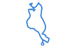 Route shape for Route 12 at Chertsey DTC