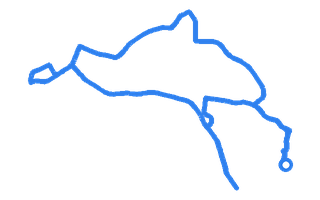 Route shape for Route 22 (NEW) at Chertsey DTC