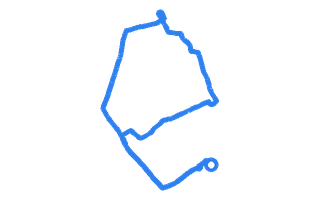 Route shape for Route 1 at Chester DTC