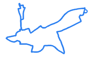 Route shape for Route 1 at Chichester DTC
