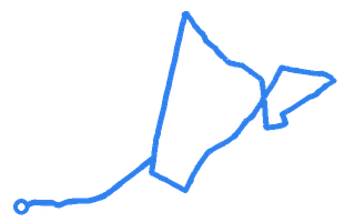 Route shape for Route 9 at Chingford (London) DTC