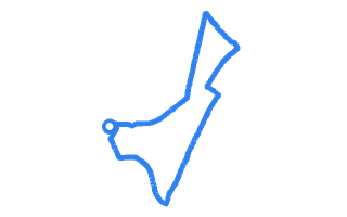 Route shape for Route 10 at Chingford (London) DTC