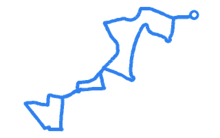 Route shape for Route 4 at Coventry DTC