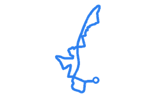 Route shape for Route 9 at Coventry DTC