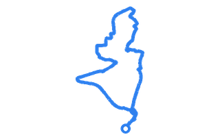 Route shape for Route 1 at Crawley DTC