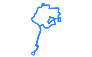 Route shape for Route 6 at Crawley DTC