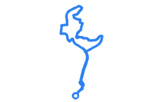 Route shape for Route 7 at Crawley DTC