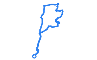 Route shape for Route 8 at Crawley DTC