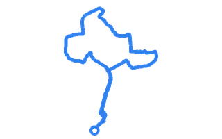 Route shape for Route 12 at Crawley DTC