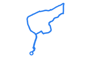 Route shape for Route 14 at Crawley DTC