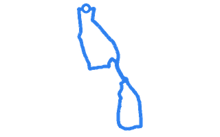 Route shape for Route 1 at Croydon DTC