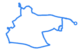 Route shape for Route 9 at Darlington DTC
