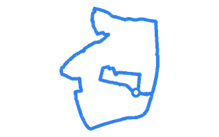 Route shape for Route 14 at Darlington DTC