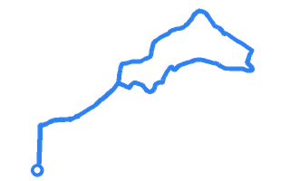 Route shape for Route 16 (NEW) at Dudley DTC