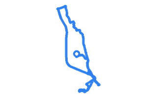 Route shape for Route 3 at Dumbarton DTC