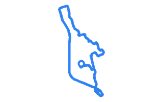 Route shape for Route 4 at Dumbarton DTC