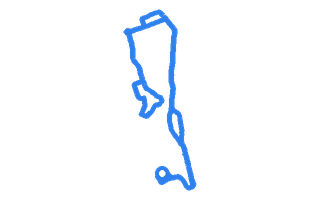 Route shape for Route 8 at Dumbarton DTC