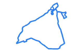 Route shape for Route 2 at Duns DTC