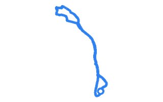 Route shape for Route 2 (NEW) at East Kilbride DTC