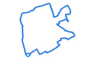 Route shape for Route 1 at Edinburgh (Currie) DTC