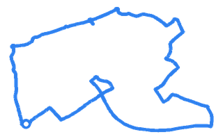 Route shape for Route 5 at Edinburgh (Currie) DTC