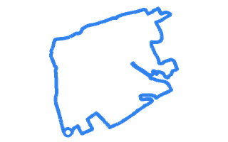 Route shape for Route 7 at Edinburgh (Currie) DTC