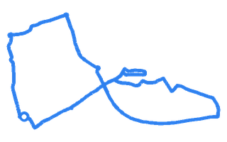 Route shape for Route 10 at Edinburgh (Currie) DTC