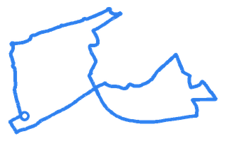 Route shape for Route 15 at Edinburgh (Currie) DTC