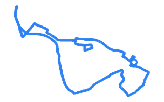 Route shape for Route 2 at Edinburgh (Musselburgh) DTC